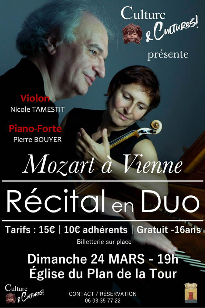 Concert - Récital de Nicole Tamestit & Pierre Bouyer