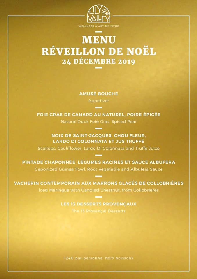 Reveillon Dinner Menu - Its name derives from the word réveil (meaning