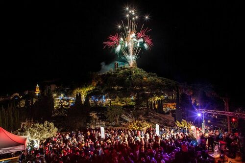 Feu d'artifice de Noël à Grimaud