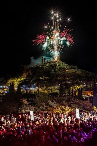 Feu d'artifice de Noël à Grimaud