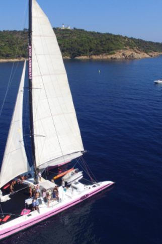 Catamaran day to Taillat Cape from Cavalaire